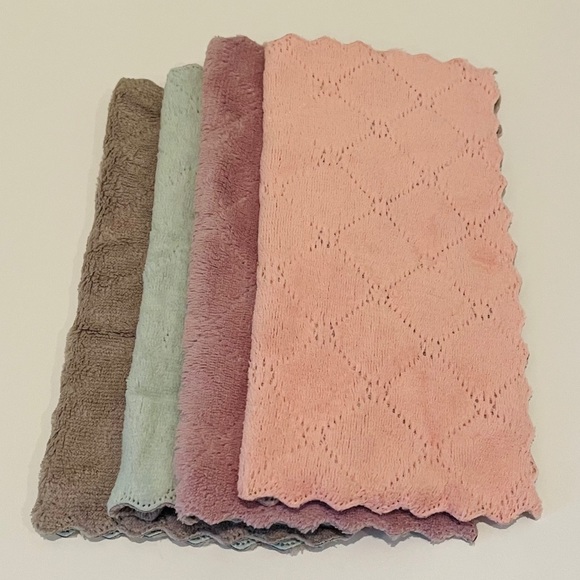 4PCS Kitchen Towels/Linens Premium Coral Velvet - Picture 3 of 6